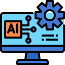 AI-Powered Learning Management System (LMS) Icon